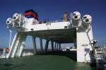 Passagier- und RoRo-Frachtschiffe (F�hren) Hier ist das Autodeck der Frisia IV (IMO: 9246839) zu sehen. Dieses Schiff hat als einzige F�hre der FRISIA ein Autodeck, welches sich �ber nahezu die gesamte Breite erstreckt. Aufgenommen am 11.03.2009