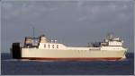 Ro-Ro Frachtschiffe BORDEN (IMO 7521950) aus Helsingfors f�hrt am 22.01.2008 Elbe aufw�rts. Fr�here Namen: CETAM VICTORIAE, BLUE SKY und BORE SKY.