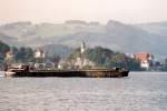 Frachtschiffe Frachtschiff 'Bayard' am Traunsee, eingesetzt zum Kalksteintransport, September 2005