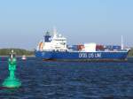 Das norwegische Frachtschiff DFDS ...  Volkmar D�ring 03.05.2009
