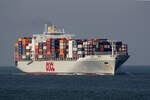 Container ship OOCL SAN FRANCISCO (IMO:9199268) Flagge Hong Kong am 09.09.2010 einlaufen Rotterdam Europoort/Maasvakte.