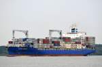Die Maersk Niagara IMO-Nummer:9434905 Flagge:Hong Kong Lnge:210.0m Breite:30.0m Baujahr:2008 Bauwerft:Hyundai Heavy Industries,Ulsan Sdkorea auslaufend aus Hamburg bei Lhe am 02.09.12