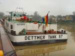 Tankschiff DETTMER TANK 57 im Dezember auf dem Dort-Ems-Kanal, Mnster 2007 (Europa-Nummer 4015890)