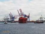CAP HARRISSON (IMO 9440796) am 8.9.2015, Hamburg einlaufend, Elbe Höhe Container Terminal Burchardkai, beim Drehen um am Stromliegeplatz Athabaskakai  anzulegen/

ex CPO BALTIMORE (-2009)
Containerschiff / BRZ 41.358 / Lüa 262,07 m, B 32,2 m, Tg 12,5 m / TEU 4.259, davon 536 Reefer  / 
2009 bei Hyundai Heavy Industries, Ulsan, Südkorea / Flagge: Liberia, Heimathafen: Monrovia /

