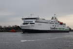 Am Nachmittag des 11.02.2017 traf Die Scandlines Hybrid Ferry Copenhagen auf das Neue Lotsenboot Bergen in Warnemnde.