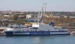 >MS Eurocargo Malta - RoRo Cargo Fähre - Baujahr 2010 - 200 m lang und 26 m breit
hier am 12.5.2014 im Hafen Valletta auf Malta. Das Schiff fährt unter italienischer Flagge und gehört zur Grimaldi Lines. Es wurde in Südkorea gebaut.
