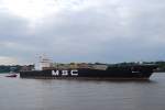 Die MSC Asli IMO-Nummer:9162631 Flagge:Panama Lnge:217.0m Breite:26.0m Baujahr:2000 Bauwerft:Jiangnan Shipyard Group,Shanghai China einlaufend nach Hamburg am 14.08.10 
