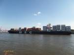 MSC ROMANOS (IMO 9275634) am 23.7.2014, Hamburg einlaufend, Elbe Höhe Övelgönne /  Ex-Name: MSC LINZIE (09.2003 bis 08.2011)    Containerschiff / BRZ  54.881 / Lüa 294,1 m, B 32,3