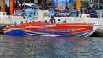 Das Powerboot  Sea Celebrity  im Einsatz für Touristenfahrten. (Sliema, Oktober 2017)