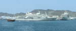 die Yacht des Sultan von Oman Al Said  aufgenommen am 04.04.2017 im Hafen von Mascat/Oman