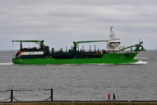 MEUSE RIVER , Saugbagger , IMO 9866988 , Baujahr 2020 , 116 x 26 m , Cuxhaven - Alte Liebe , 08.04.2025 