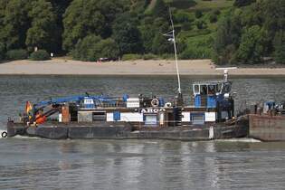 Schuber  ARGO (ENI:05608850); Eigner/Betreiber: JOP; Datum: 26.08.2025; Aufnahmeort: Elbe/Hafen Hamburg, Deutschland.