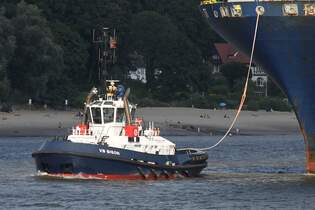Schlepper VB BISON (IMO 9701994); Eigner/Betreiber: Boluda; Datum: 15.08.2025; Aufnahmeort: Elbe/Hafen Hamburg, Deutschland.