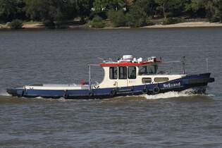 Arbeitsbarkasse NESAND (H 3420); Eigner/Betreiber: HPA; Datum: 19.08.2025; Aufnahmeort: Elbe/Hafen Hamburg, Deutschland.