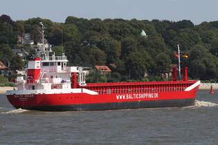 Frachtschiff BALTIC DREAM (IMO 9969522); Eigner/Betreiber: Baltic Shipping; Datum: 15.08.2025; Aufnahmeort: Elbe/Hafen Hamburg, Deutschland.
