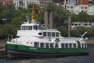 Hadag Hafenfhre KIRCHDORF (ENI 05100560); Eigner/Betreiber: Hadag; Datum: 20.05.2025; Aufnahmeort: Elbe/Hafen Hamburg, Deutschland.