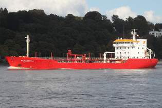 Tankschiff ELISABETH J (IMO 9264116); Datum: 23.09.2025; Aufnahmeort: Elbe/Hafen Hamburg, Deutschland.