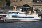Fahrgastschiff STRTEBEKER; Eigner/Betreiber: Reederei Wiese; Aufnahmeort: Elbe/Hafen Hamburg, Deutschland; Datum: 10.06.2015; Info: (IMO 7636951) (ENI05114109)