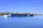 KFGS Alisia, rheinabwrts nach Breisach, Heckansicht, Mrz 2025