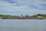 Das Frachtschiff SAILING HOME (ENI: 02330197) fhrt den Rhein hinab, so gesehen im September 2025 bei Duisburg.