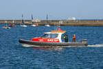 Sail GP Saefty Boat im Sassnitzer Hafen.