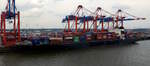 Das 304m lange Containerschiff CMA CGM FRANCOISE SAGAN am 24.05.25 in Bremerhaven