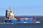 ODIN , Feederschiff , IMO 9101144  , Baujahr 1994 ,  97.27 x 16.15 m , Cuxhaven - Alte Liebe , 05.04.2025