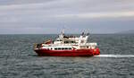 Das 27m lange Walsichtungsboot HOLMASOL am 29.05.25 in Akureyri.