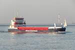 Das Frachtschiff  BALTIC WIND , IMO / MMSI 9953999 / 255915582, am 19.09.25 bei der Einfahrt in die Elbe vor Cuxhaven.
