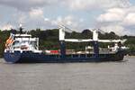 Frachtschiff DEO VOLENTE (IMO 9391658); Datum: 08.08.2025; Aufnahmeort: Elbe/Hafen Hamburg, Deutschland.