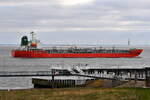 SWAN INDIAN , Tanker , IMO  9724051 , Baujahr 2015 , 146 x 24 m , 09.04.2025 , Cuxhaven - Alte Liebe , 