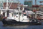 Schlepper BREMERHAVEN; Eigner/Betreiber: Ltgens & Reimers; Aufnahmeort: Elbe/Hafen Hamburg, Deutschland; Datum: 10.05.2015; Info: (IMO:9045871).