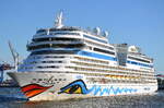 Die AIDAsol IMO-Nummer:9490040 Flagge:Italien Lnge:253.0m Breite:38.0m Baujahr:2011 Bauwerft:Meyer Werft,Papenburg am 09.05.25 im Hamburger Hafen aufgenommen.