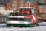 Hadag Hafenfhre WILHELMSBURG; Eigner/Betreiber: Hadag; Aufnahmeort: Elbe/Hafen Hamburg, Deutschland; Datum: 08.02.2012; Info: Vor den St.Pauli-Landungsbrcken bei Eisgang, (ENI 048 06970),