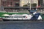 Hadag Hafenfhre HAMBURGENSIE; Eigner/Betreiber: Hadag; Aufnahmeort: Elbe/Hafen Hamburg, Deutschland; Datum: 01.07.2025; Info: (ENI 04810920) Fhrschiff Typ 2000 / HADAG / La 29,92 m,