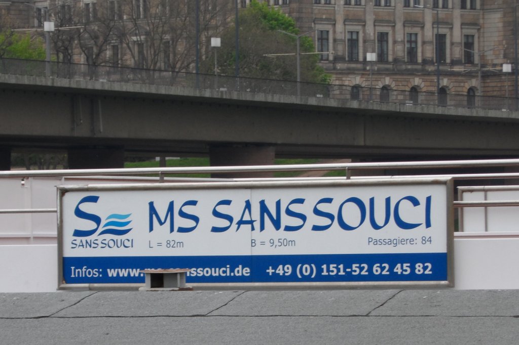2013-05-04 - Daten des MS  San Souci , gesehen in Dresden