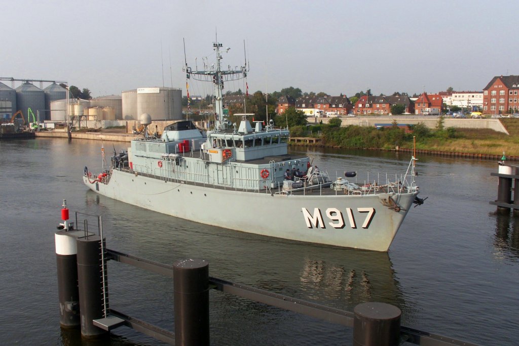 Belgischer Minensucher CROCUS M 917 folgt der Nato-Flotte zum Manver in die Ostsee... Aufgenommen: 26.9.2011