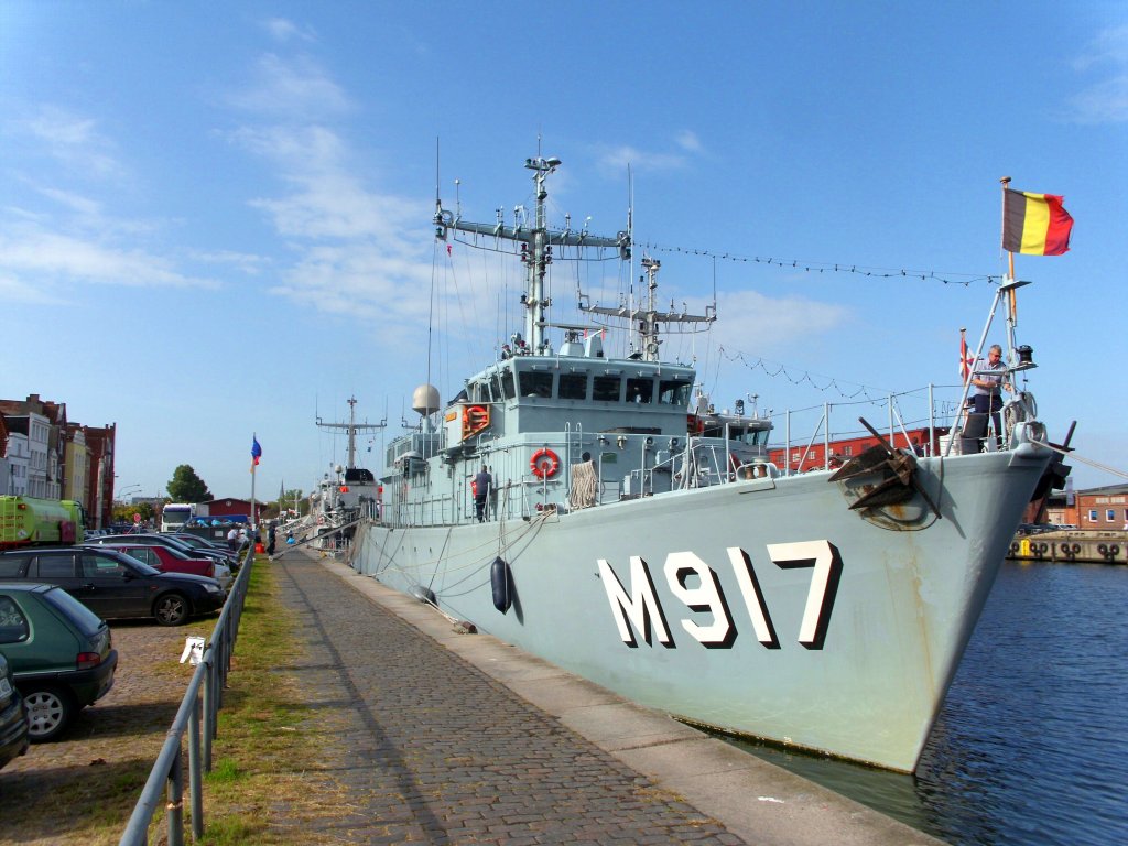 Belgischer Minensucher CROCUS M 917 auf Stippvisite im Natoverband in Lbeck...
Aufgenommen: 23.9.2011