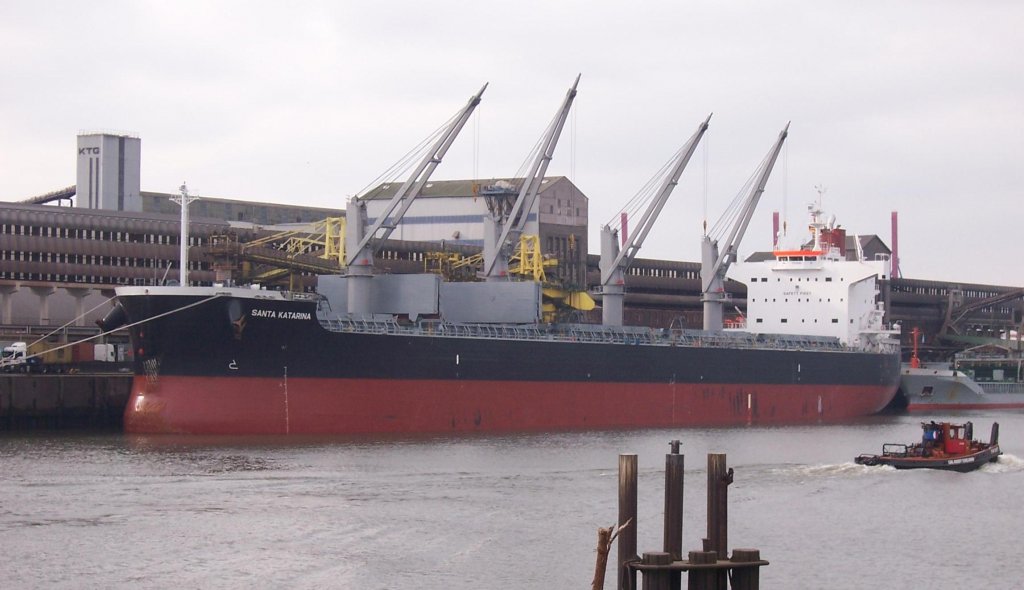 Bulk Carrier  Santa Katarina  (IMO 9425930) am 07.02.2011 in Hamburg (Reiherstieghafen - Kaliterminal)