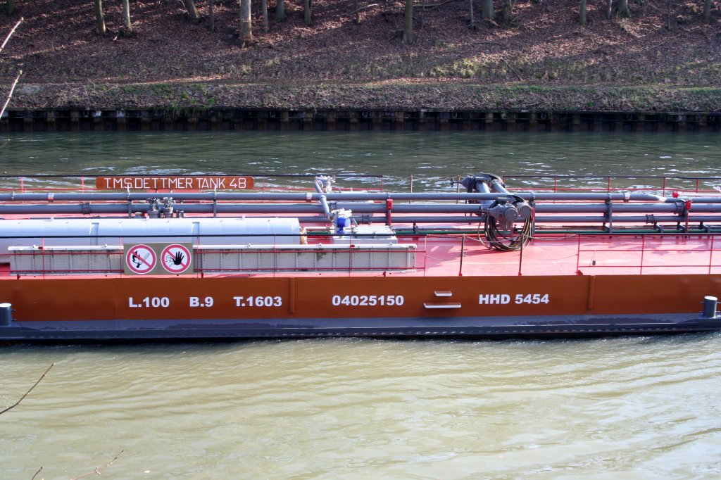 Daten-Foto des TMS Dettmer Tank 48 am 23.03.2012 im MLK auf Bergfahrt vor Peine.