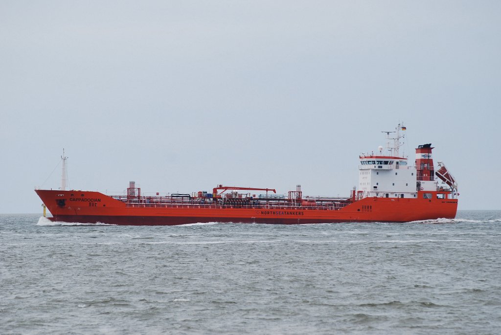 Die Cappadocian auf der Nordsee aufgenommen am 13.06.11 IMO-Nummer:9299202 Flagge:Gibraltar Lnge:108.0m Breite:16.0m Baujahr:2006 Bauwerft:Celik Tekne Shipyard,Istanbul Trkei