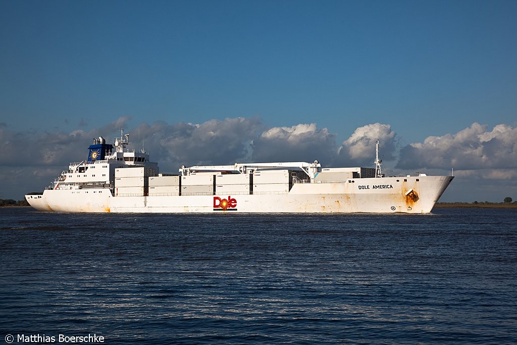 Die Dole America auf der Elbe bei Lhe-Sand am 08.10.09.