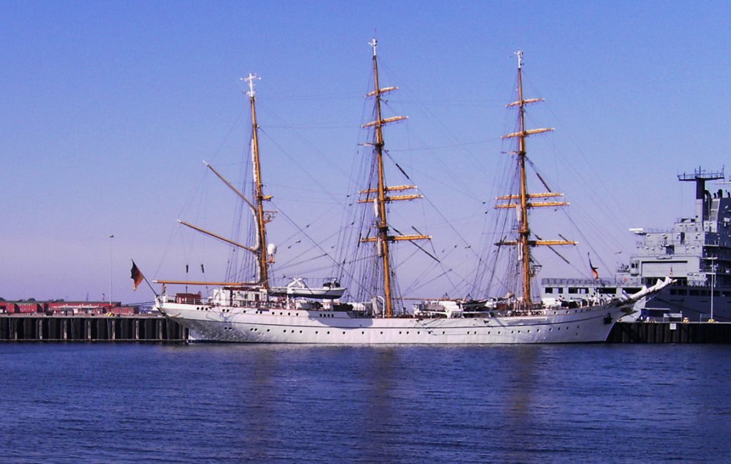 Die Gorch Fock in Kiel. Am 09.07.2005