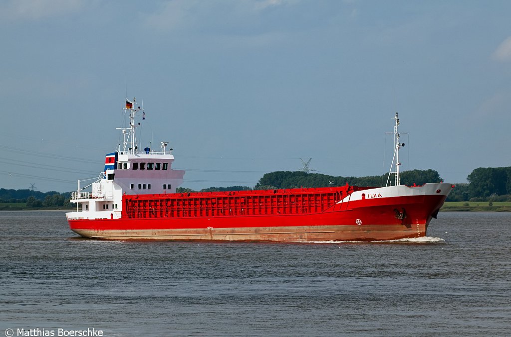 Die Ilka auf der Elbe bei Lhe Sand am 07.09.09.