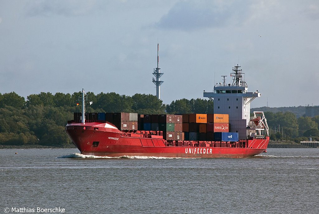 Die Merwedijk auf der Elbe bei Schulau am 08.10.09.