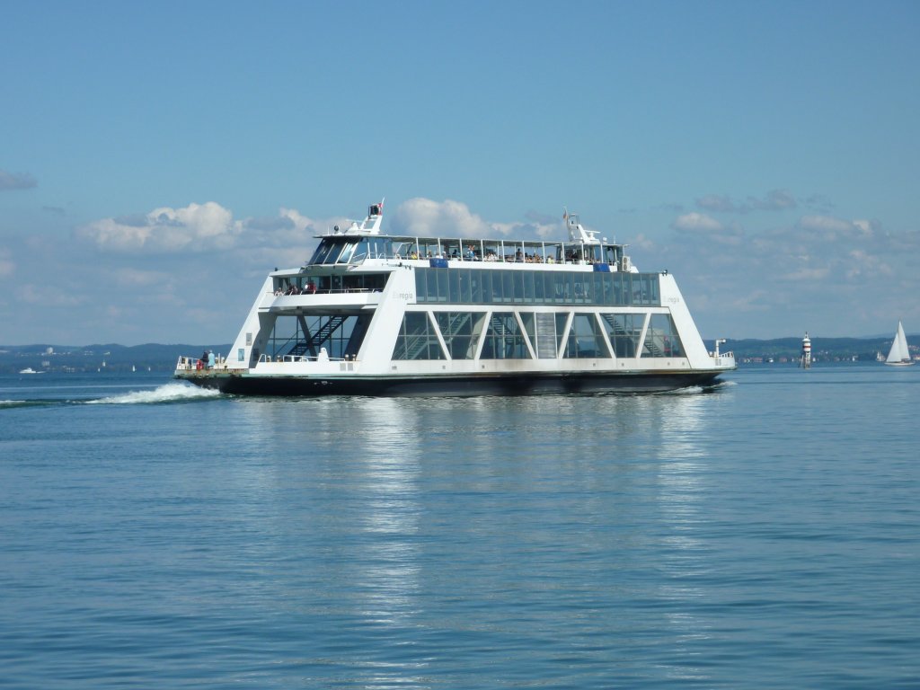 Die MF Euregia nach der Ausfahrt aus dem Hafen Romanshorn.