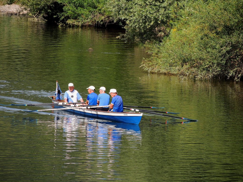 EICKES, 4er-Ruderboot im Bereich Zell/Mosel; 120823