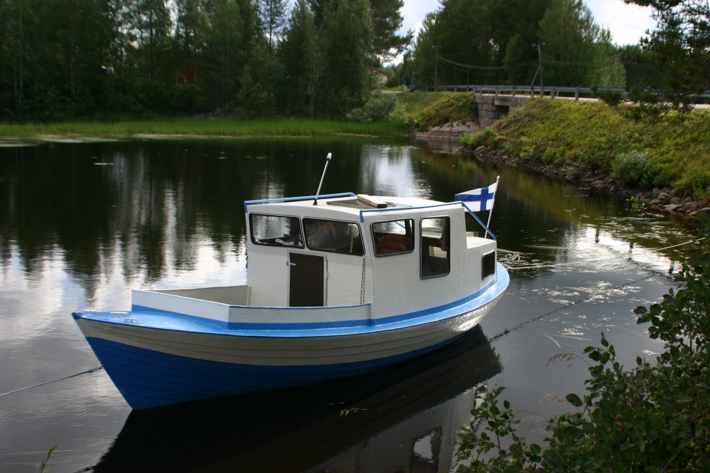 Ein Boot in Lappland / Finnland am 13.08.2009