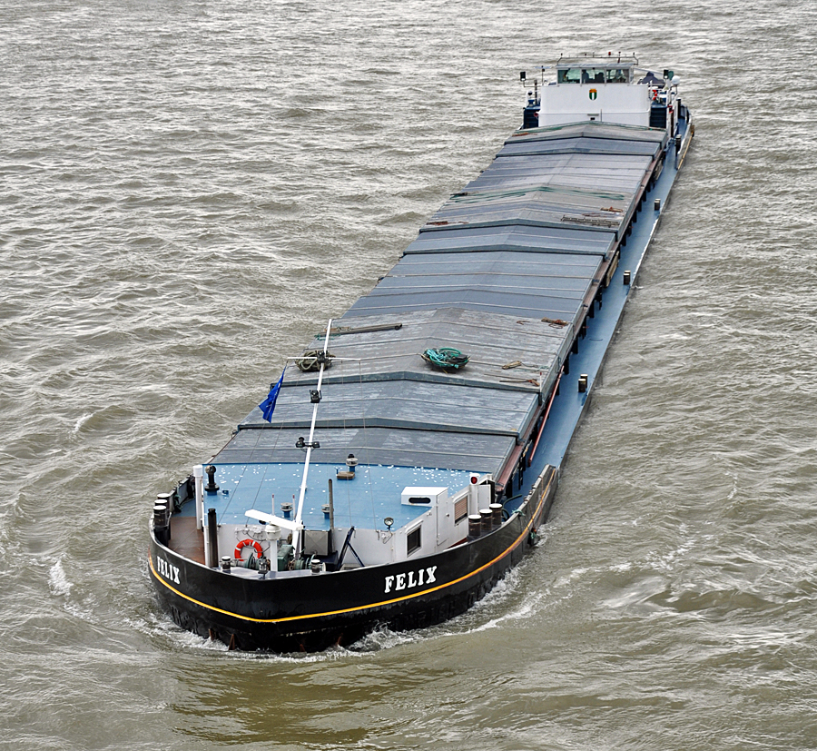 Frachter  Felix  auf dem Rhein in Bonn - 15.06.2013