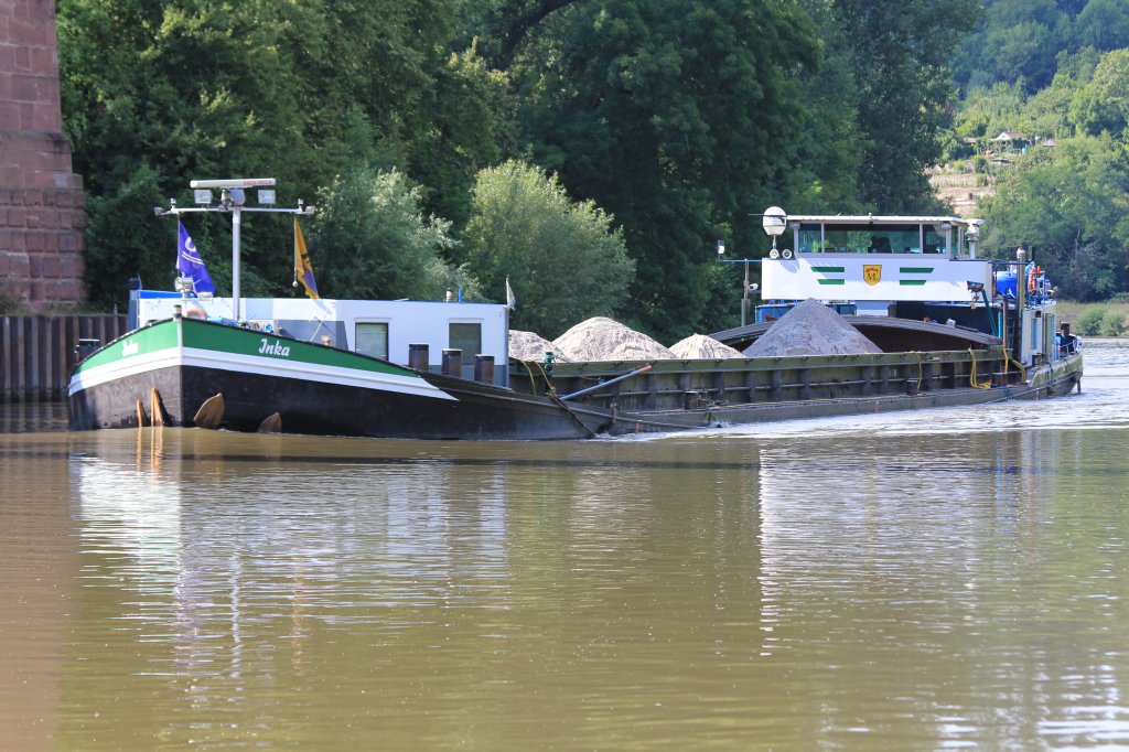 Frachtschiff Inka wurde in Marbach am Neckar am 2010:07:31 18:22:20 fotografiert